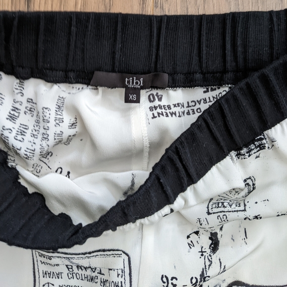 Tibi Silky Pant with Stamp Print - Picture 2 of 4